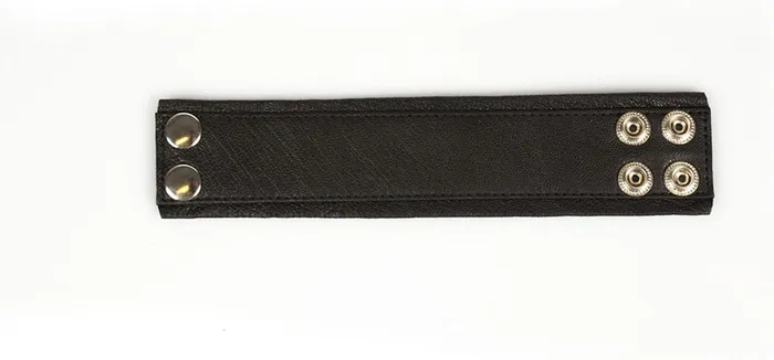 Kiotos Leather - Polsband Met Drukknopen - Zwart | Kiotos Restraints