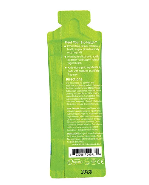 Lubricants | Good Clean Love Bio Match Restore Moisturizing Personal Lubricant - 5 Ml Foil - Good Clean Love