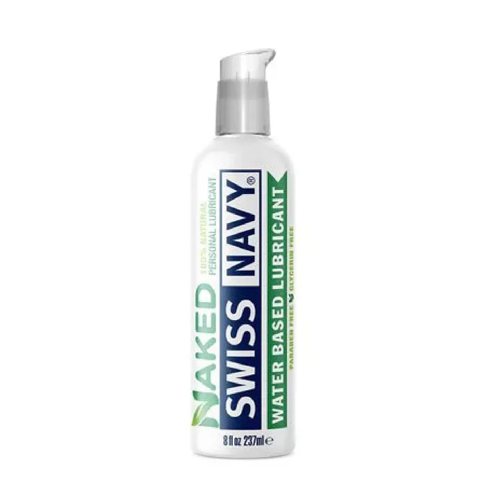 MD Science Lab Swiss Navy Naked Water Based Lubricant 8 Oz Lubricants