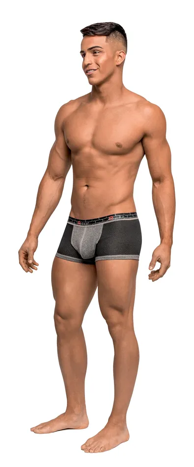 Male Power Anal Reversible Mini Short Medium Gray Black