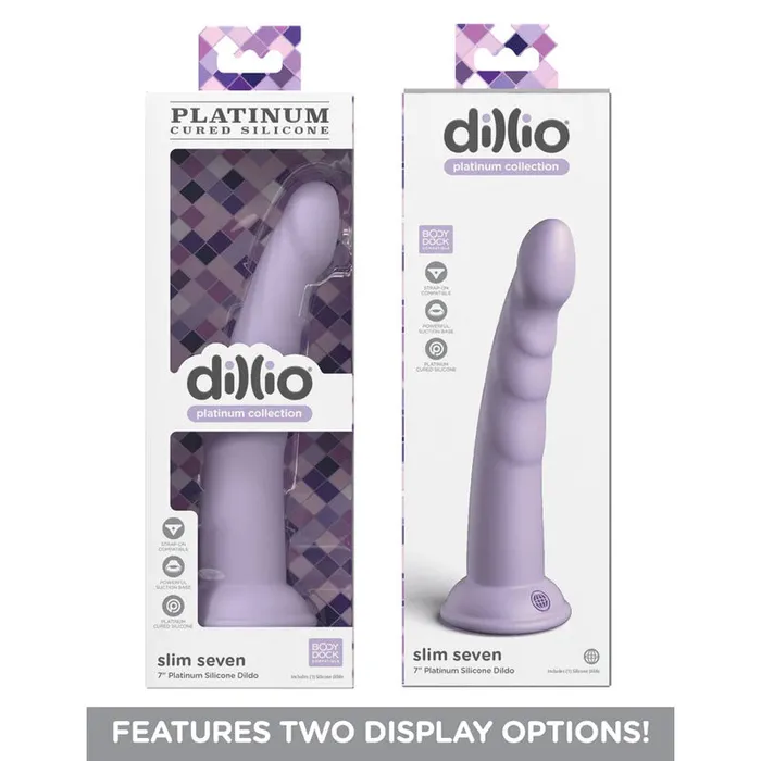 Pipedream Dillio Platinum Slim Seven - Purple-(pd5387-12) | Dildos Pipedream Dillio Platinum Slim Seven - Purple-(pd5387-12) | Dildos