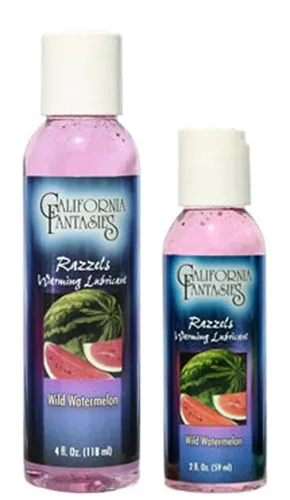 Razzels Warming Lubricant Wild Watermelon 4 Oz Bottle California Fantasies Lubricants