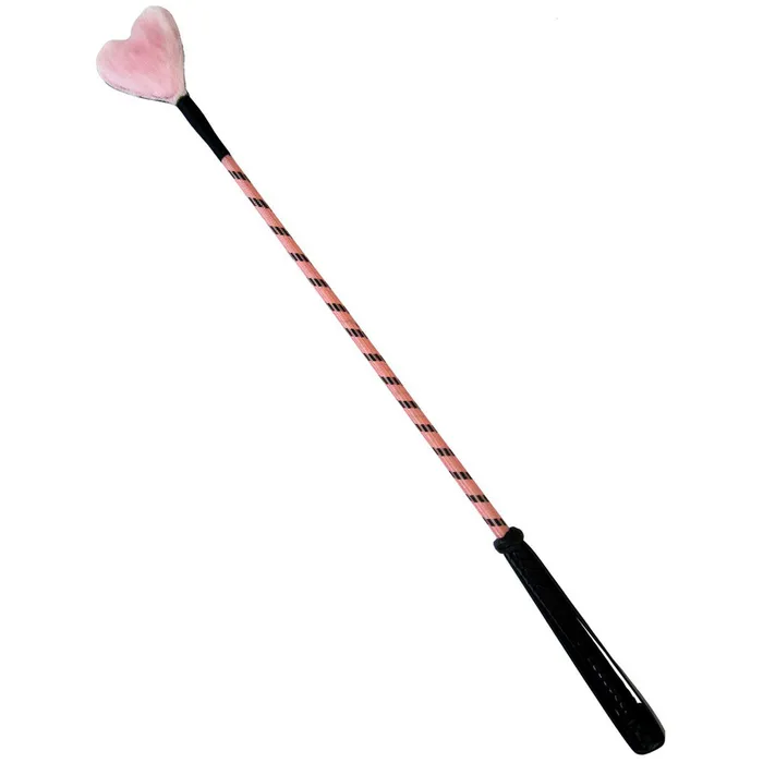 Vibrators | Ruff Doggie Styles Heart Fluff Tip Crop - Pink
