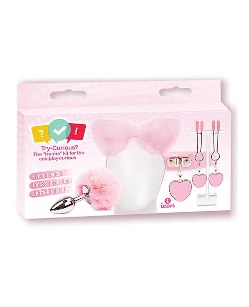 Anal TryCurious Kitty Set Pink Icon Brands INC