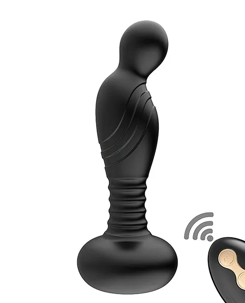 Asssation Remote Vibrating P Spot Plug Black Nasstoys Anal