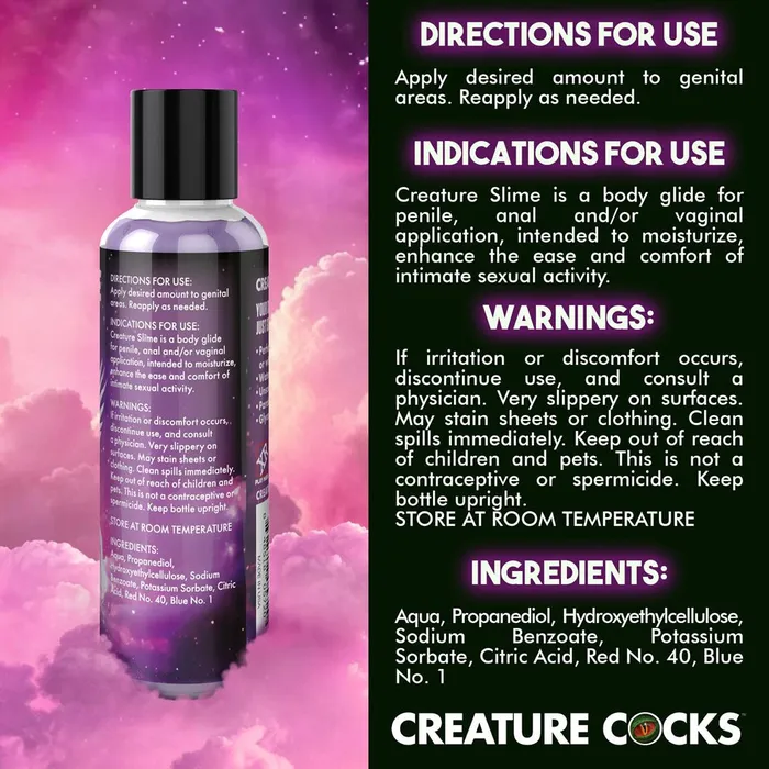 Creature Slime by Creature Cocks Purple Water Based Lubricant 118 ml Bottle XR Brands Dildos Creature Slime by Creature Cocks Purple Water Based Lubricant 118 ml Bottle XR Brands Dildos