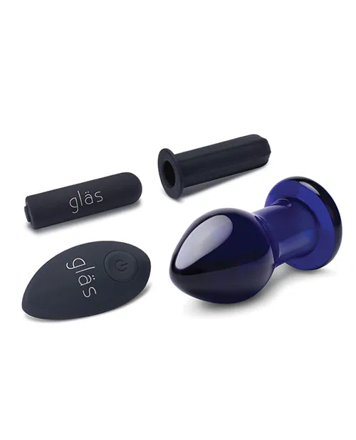 Electric Eel INC Anal Glas 35 Rechargeable Vibrating Butt Plug Blue