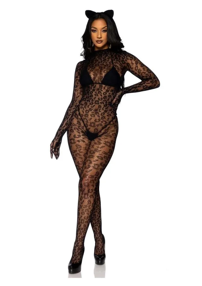 Leg Avenue Seamless Leopard Net Gloved Catsuit Leg Avenue Vibrators