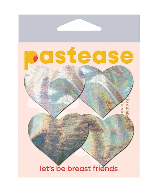 Pastease Pastease Premium Petites Holographic Heart Silver OS Pack of 2 Pair Anal Pastease Pastease Premium Petites Holographic Heart Silver OS Pack of 2 Pair Anal