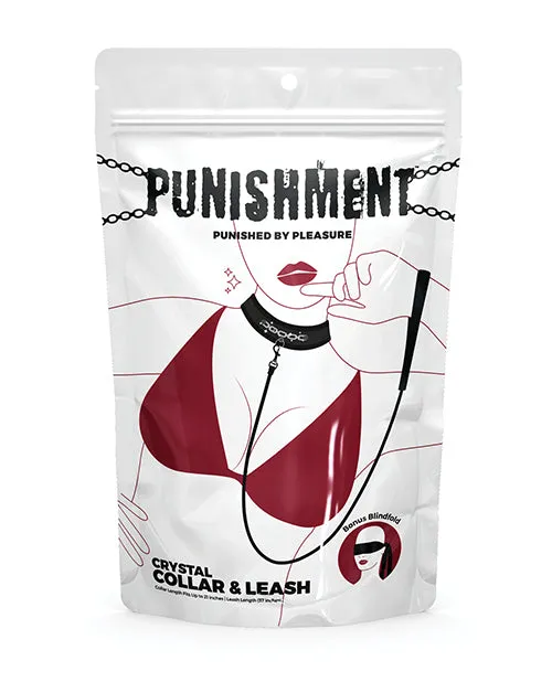 Punishment Crystal Detail Collar 37 Leash BMS Enterprises Anal