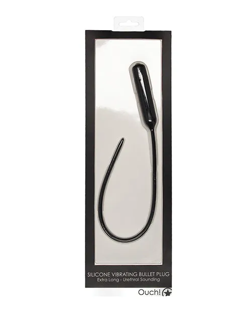 Shots America LLC Shots Ouch Extra Long Urethral Sounding Silicone Vibrating Bullet Plug Black Anal Shots America LLC Shots Ouch Extra Long Urethral Sounding Silicone Vibrating Bullet Plug Black Anal