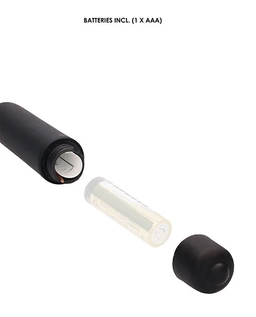 Shots America LLC Shots Ouch Extra Long Urethral Sounding Silicone Vibrating Bullet Plug Black Anal