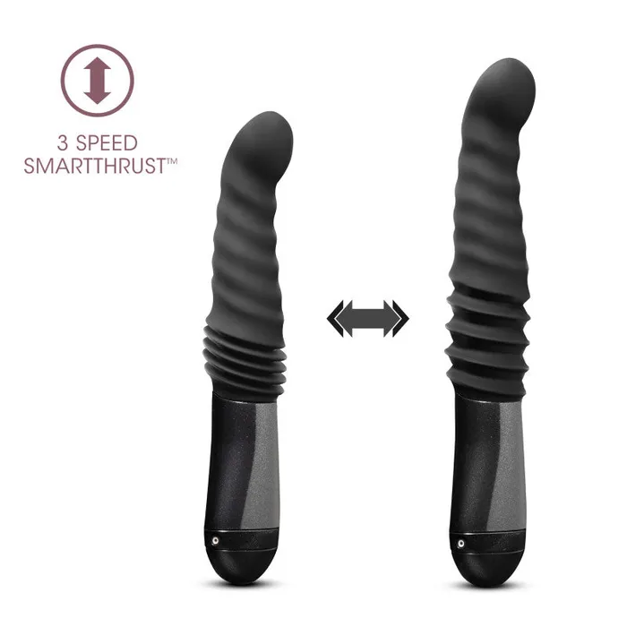 Temptasia Lazarus Thrusting Dildo Black 254 cm USB Rechargeable Blush Novelties Anal