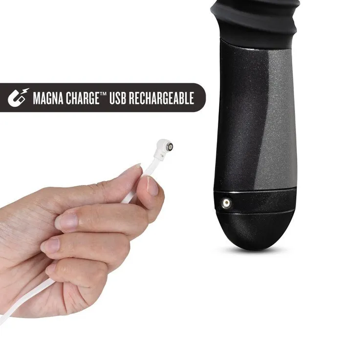 Temptasia Lazarus Thrusting Dildo Black 254 cm USB Rechargeable Blush Novelties Anal