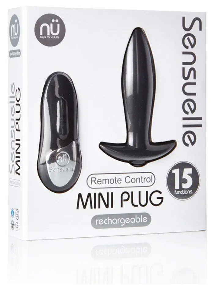 Anal NU Sensuelle NU Sensuelle Remote Control Mini Plug Black