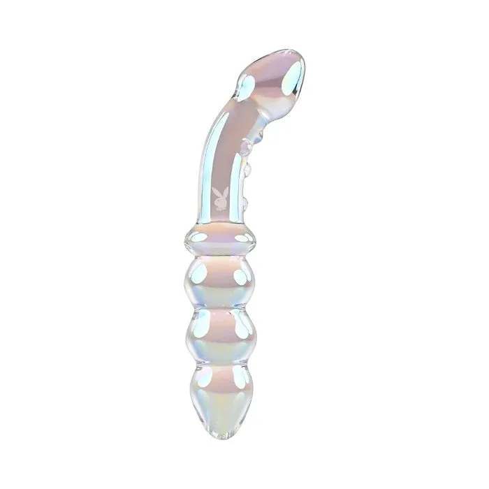 Dildos NSP Playboy Pleasure Jewels Double Glass Dildo Dildos NSP Playboy Pleasure Jewels Double Glass Dildo