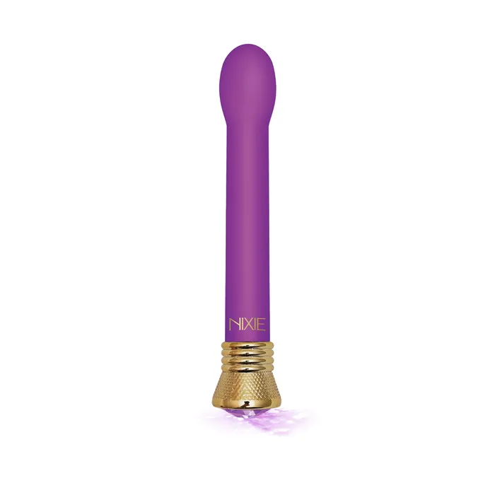 Vibrators Nixie Jewel Satin Bulb Vibe 10 Function Amethyst Global Novelties